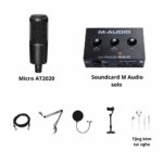 Bộ Soundcard M Audio Solo và  mic AT2020