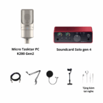 Bộ Soundcard Solo Gen 4 và mic K200 Gen 2