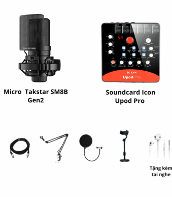 Icon Upod Pro và mic Sm8b Gen 2