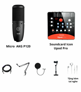 Soundcard Icon Upod Pro và mic AKG P120