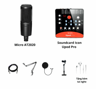 Soundcard Icon Upod Pro và mic AT2020