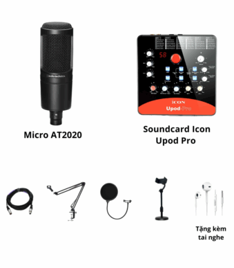 Soundcard Icon Upod Pro và mic AT2020