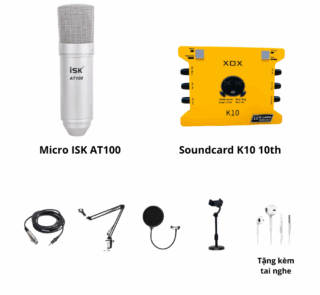 Soundcard K10 (10th) và Mic AT100