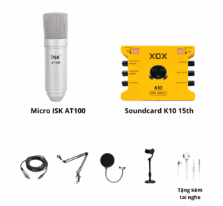 Soundcard K10 (15th) và Mic AT100