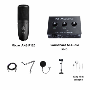 Soundcard M Audio Solo và mic AKG P120