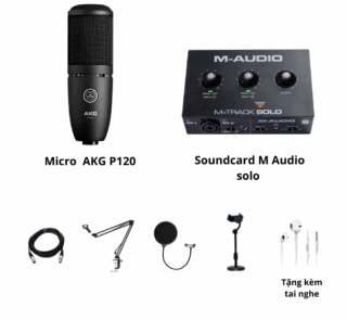 Soundcard M Audio Solo và mic AKG P120