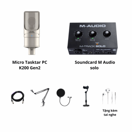 Soundcard M Audio Solo và mic K200 Gen 2
