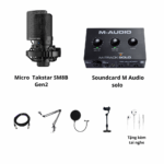 Soundcard M Audio Solo và mic Sm8b Gen 2