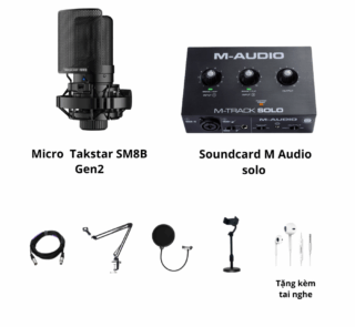 Soundcard M Audio Solo và mic Sm8b Gen 2