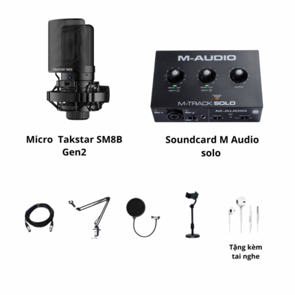 Soundcard M Audio Solo và mic Sm8b Gen 2