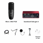 Soundcard Solo Gen 4 và mic AKG P120