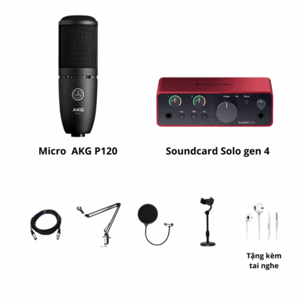 Soundcard Solo Gen 4 và mic AKG P120