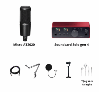 Soundcard Solo Gen 4 và mic AT2020